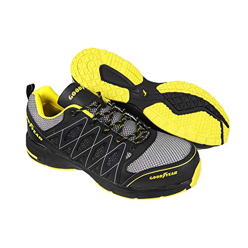 Goodyear GYSHU1502, Zapatillas de Seguridad para Hombre, Negro (Black/Yellow), 45 EU