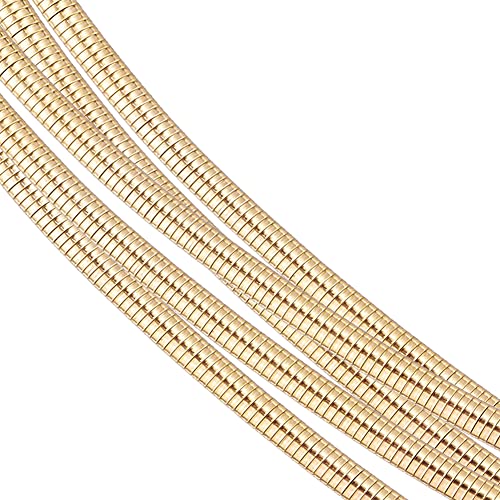 BENECREAT 1mm Alambre de Lingotes Franceses, Alambre de Cobre En Espiral Color Dorado con Caja de Almacenamiento para Bordado, Abalorios Y Decoración de Ropa
