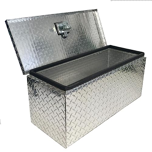 Caja de herramientas de aluminio con cerradura para camión de remolque, 26 x 9 x 9 pulgadas