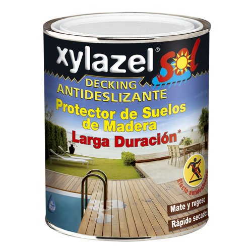 Xylazel Lasur Decking Antideslizante para suelo Satinado Teca 750 ml