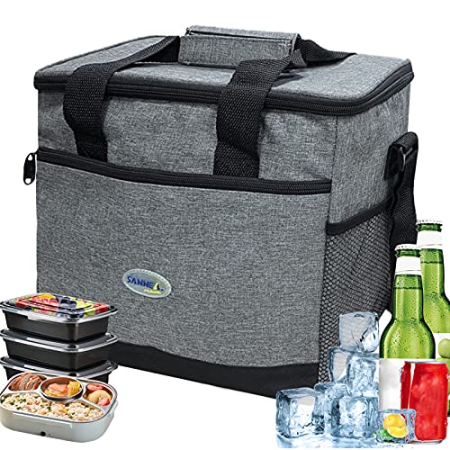 Nevera Playa pequeña,Bolsa isotérmica pequeña,Bolsa Nevera Playa Portatil,Almuerzo Hermética Bolsa,Comida Nevera Almuerzo,Térmica Plegable Bolso,Bolsa Isotermica Camping,Nevera Playa (Gris)