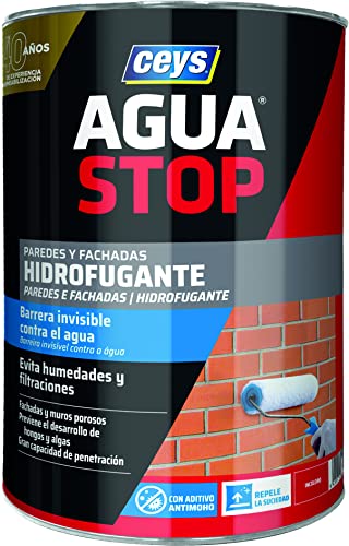 Ceys - Agua Stop Hidrofugante con Antimoho - Hidrofugante líquido incoloro - 5L
