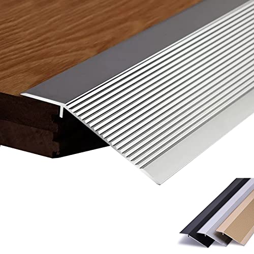 HAIXHX tapajuntas Suelo Rampas de Entrada de Metal Franja de transición de Piso de 10 cm de Ancho, Reductor de umbral para alfombras/baldosas para Puertas de Balcones Interiores