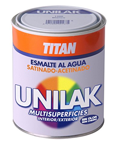 Titan. - Esmalte-Al-Agua-Unilak-Satinado-Titan-Blanco-750-Ml