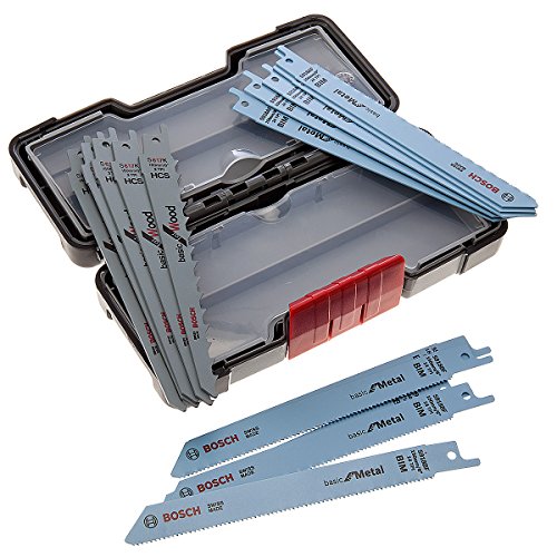 Bosch Professional Set Toughbox con 15 hojas de sierra sable para mdera y metal (madera y metal, accesorios de sierra sable)