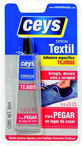 Ceys - Pegamento Textil - Adhesivo específico tejidos - Textilceys - Blister 30 ML