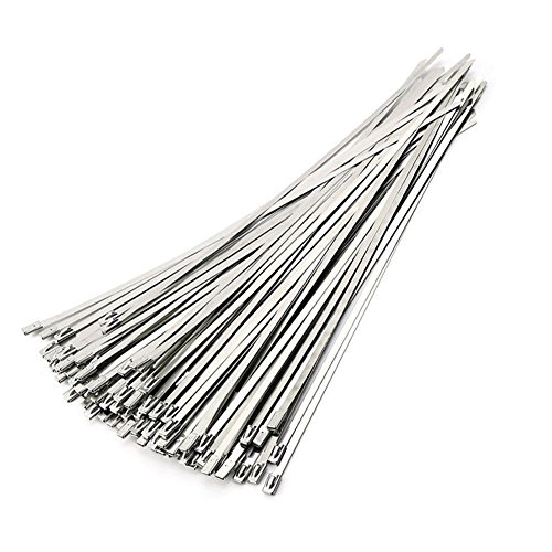 ANZESER Bridas Metalicas 4.6 * 300mm Metal Cable Ties 100pcs