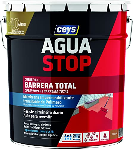 Ceys - AGUA STOP - Impermeabilizante - Barrera Total - Terracota - 14 KG
