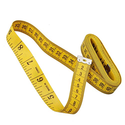 Cinta métrica de cuerpo lateral, cinta métrica suave de doble cara para costura de sastre 3 m, 120 pulgadas, amarillo