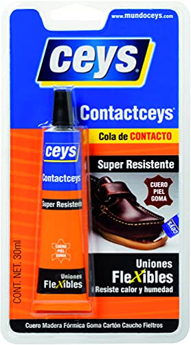 Ceys - Adhesivo cola de contacto - Uniones flexibles - Super resistente - Cuero, piel, goma