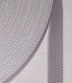 Profi-Produkte-Vertrieb Rudolph - Cinta de persiana (50 m, 23 mm de ancho, resistencia de hasta 450 kg, resistente a los rayos UV, suciedad y abrasión, protección de perlón en los bordes), color gris