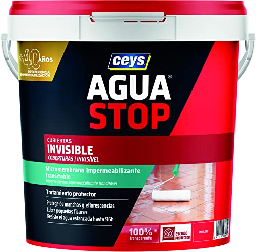 Ceys - Agua Stop Invisible - Tratamiento Impermeabilizante para reparaciones - Resistente e invisible - 4 L