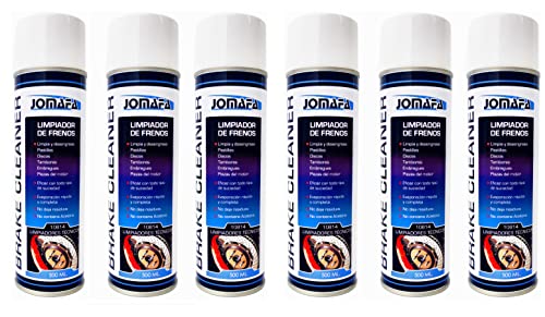 JOMAFA Spray Limpiafrenos Disco Pastillas Limpiador De Freno Spray 500ml, 6 Botes 3000ml